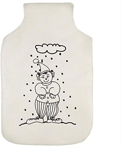 Azeeda 'Clown & Rain Cloud' Hot Water Bottle Bottle