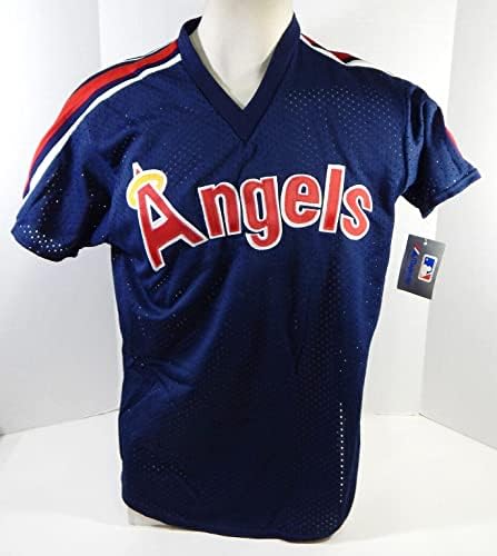 1983-90 California Angels Blank Game Emitido Blue Jersey Batting Practice XL 709 - Jerseys MLB usada