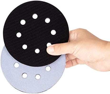 Jlenoveg 5 polegadas 8 orifícios gancho e loop bloco de lixamento almofadas de backing de disco para polimento