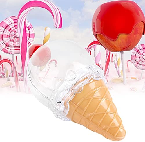 8 PCS Cadeiro de doces em forma de sorvete, recipientes de doces de plástico claro para casamentos, aniversários,