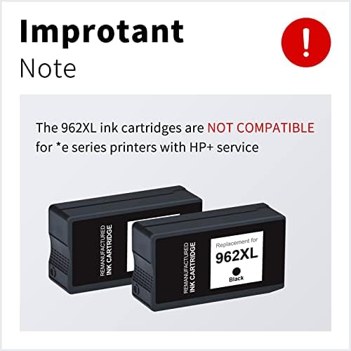 962xl Cartridges de tinta Comb Combo Pack Remanufacured Substituição para HP 962 XL 962 Alto rendimento para