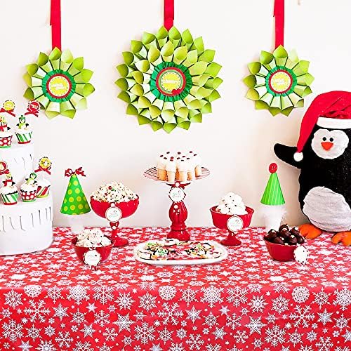 Toca de mesa de Natal Decoração de mesa de natal descartável Tabela de floco de neve Tabela de festas de festas