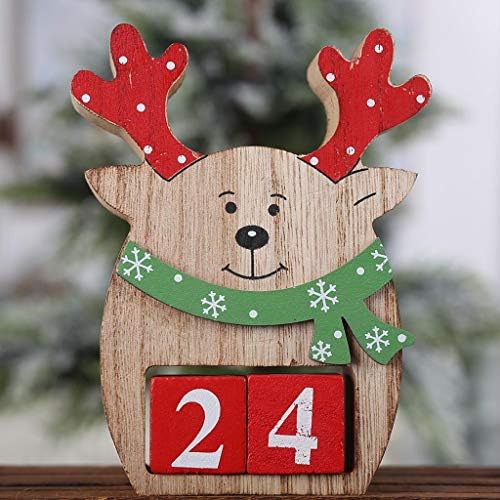 Estátua para mesa Calendário de Natal de Calendário Advento Countdown Santa Calendar Bolas de ornamento