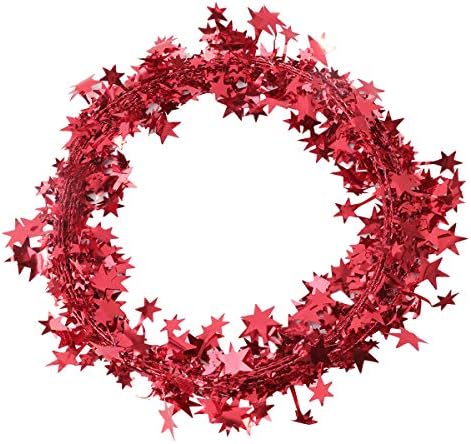 VICASKY 1PC 7. 5m Creative Shiny Atraente Tinsel Christmas Star Garlands Grinalh para decoração
