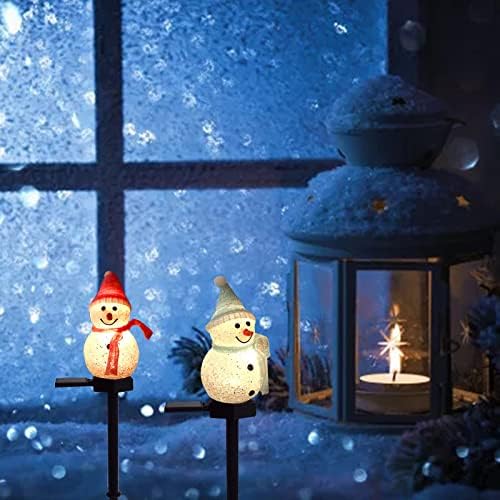 Dbylxmn Christmas LED de plugue de boneco de neve à prova d'água Luzes de pluxes de jardim Decoração e enforcada