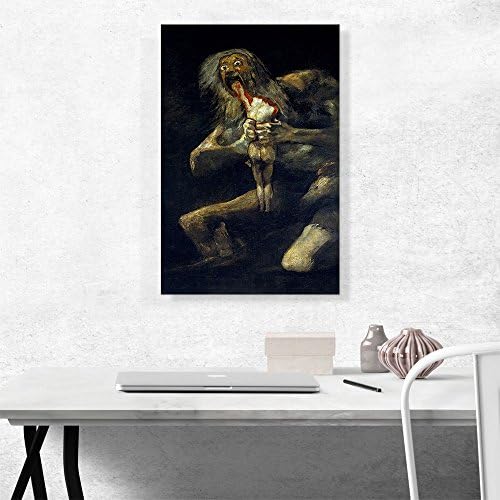 ArtCanvas Saturno devorando seu filho 1823 Visto em Wall Street filme Art Print por Francisco de Goya
