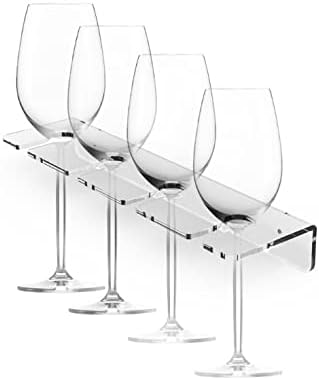 Rack de vidro de vinho | Suporte de Stemware | Acrílico 2 Peças Organizador de vidro de vinho Cabide de armazenamento