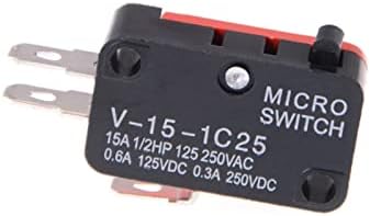 Micro comutadores de maneira clara 10pcs/lote grande micro-interruptor V-15-1C25, Silver Point V-15-IC25 Forno