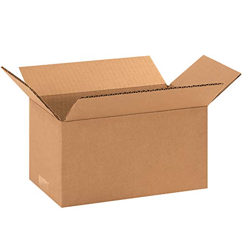 10 x 6 x 5 Caixas de papelão corrugadas, Kraft, pacote de 25, para remessa, embalagem e movimento,