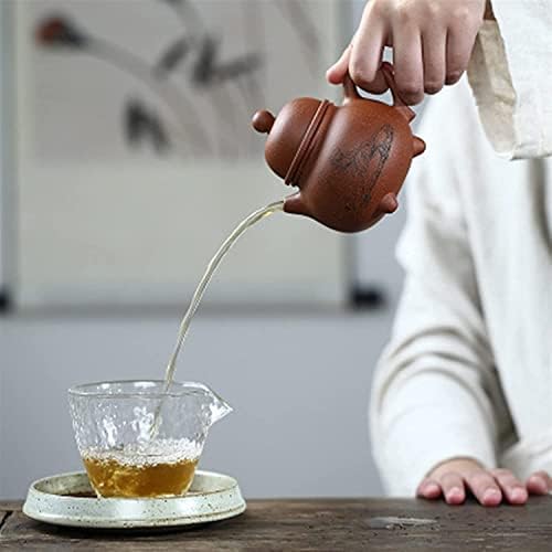 Tule de chá moderno bule de chá 240cc roxo bule de areia mestre made handmade pane de chá 9 buracos hoca de