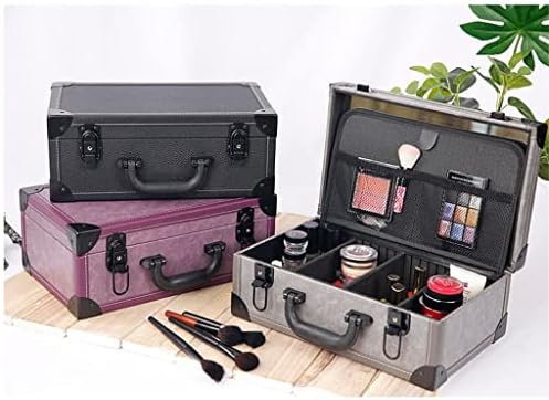 Genigw Travel Makeup Artista de beleza Organizador da mala de unhas com caixa de maquiagem organizadora