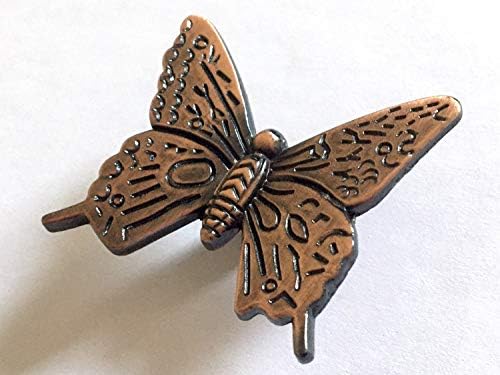 Botão de borboleta maçaneta maçaneta de bronze antigo gaveta vermelha gaveta puxar armário de cômoda no