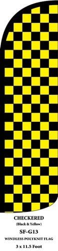 Kit de bandeira de sweather sweather de swoooper preto e amarelo