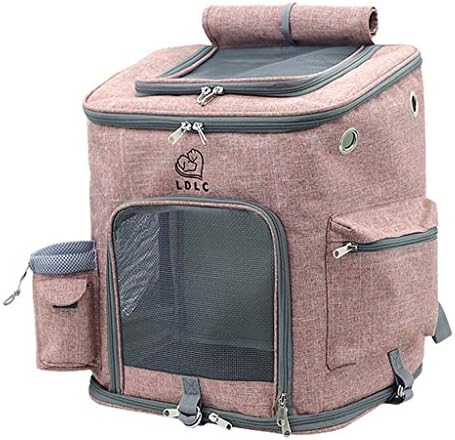 Através de confortável veja Backpack Backpack Pet Backpack Dog Black Leather Tote Bag