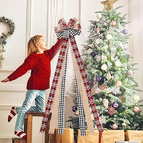 Neartime Christmas Tree Decoration Régua de arco réstres Decoração de árvore decoração de arco