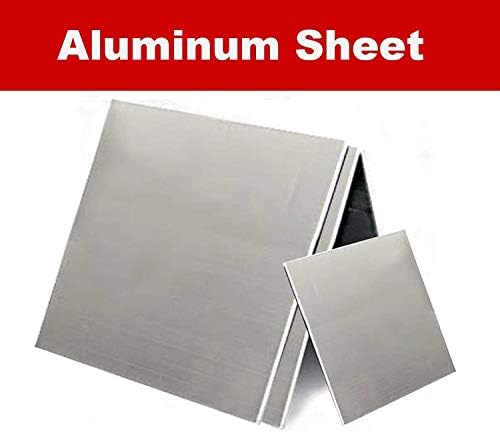 Folha de metal de placa de alumínio Nianxinn 6061 fácil de polir, espessura 5mm, 200 × 200/300 × 300mm,