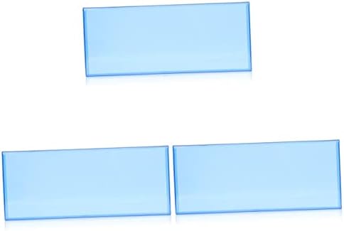 Solustre 3pcs 75 Chaps transparentes Crafts de acrílico Capa de poeira azul fosco