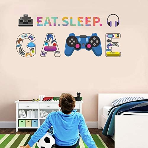 Gamer Wall Decals Controller Video Video Games Stickers para menino Quarto Crianças Berçário Decoração caseira