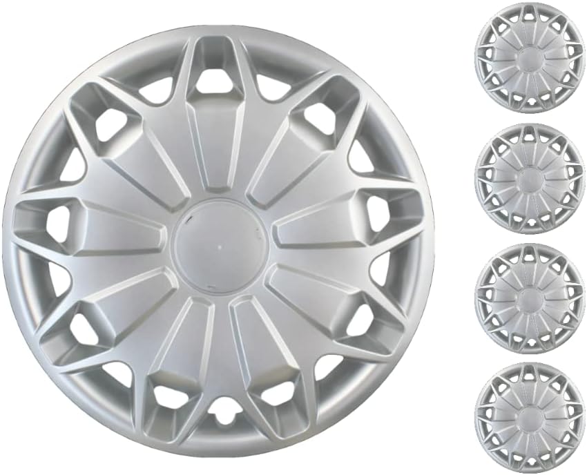 Conjunto de Copri de tampa de 4 rodas de 16 polegadas prateada cuba de prata se encaixa em Toyota Yaris