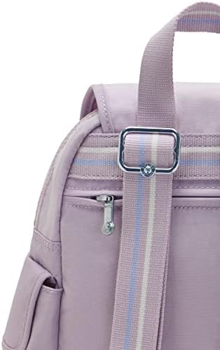 Mini mochila pacote de pacote de cidades femininas Kipling, mochila versátil leve, bolsa escolar, lilás