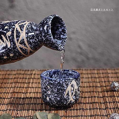 Conjunto de caneca de saquê de saquê de saquê de cerâmica japonesa