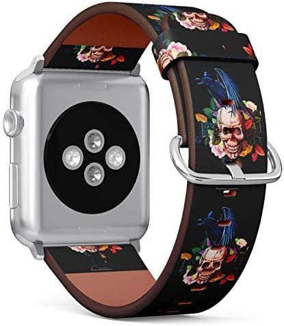 Cinta de pulseira de couro padronizada para séries de relógios Apple 4/3/2/1 gen, substituição