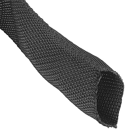 Corda de guincho de manga Aramox, corda de guincho de poliéster universal preto para 5 cm/1,97 pol.