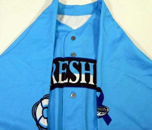 2012 Clearwater Threshers 9 Jogo emitido Blue Jersey Prostate Cancer Night 50 9 - Jogo usou camisas