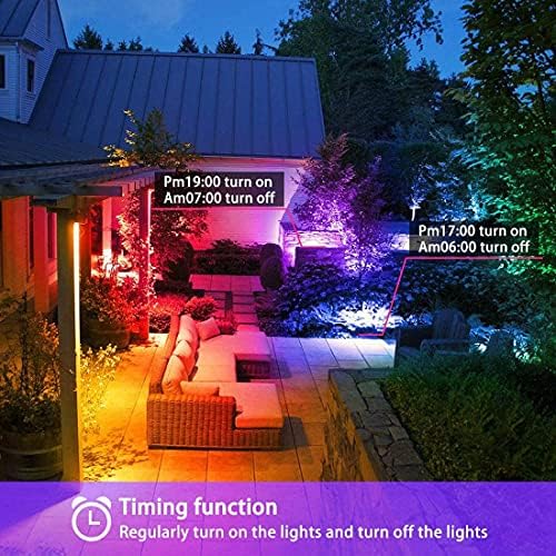 Luzes de inundação de LED, alteração de cor RGB de 30W 300W Luz de paisagem equivalente à vista com memória