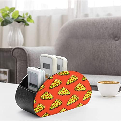 Delicioso Delicious Pizza Remote Control Holder Couro Organizador de mesa para material de escritório Controlador