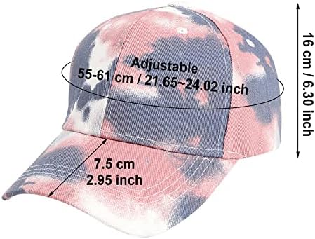 TIY Dye Hat Baseball Cap da moda sem construção de verão respirável algodão esportivo ajustável