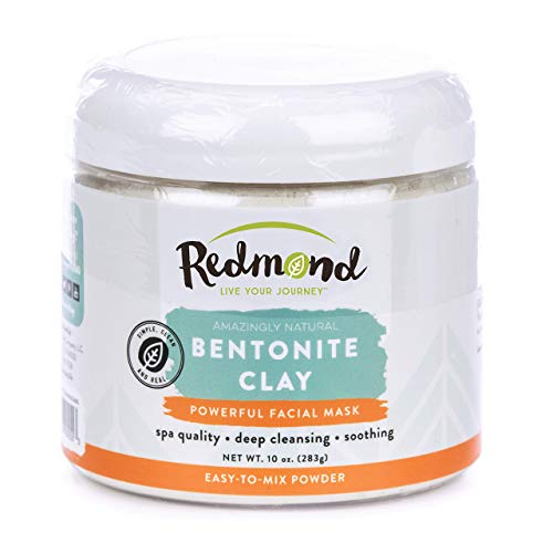 Redmond Clay - argila de bentonita de 1000 usos, máscara facial calmante, 10 onças
