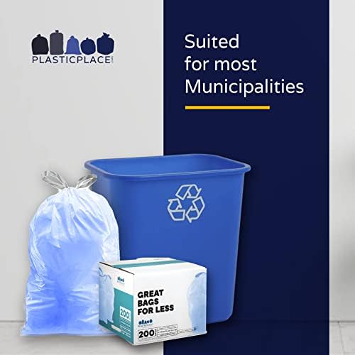 PlasticPlace Custom Fit Bags de lixo Simplehuman Código H Compatível, 8-9 galões, 30-35 litros, 18,5 x 28, tingido