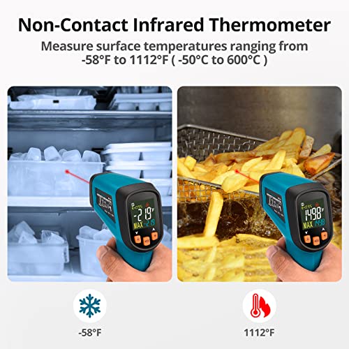 Termômetro infravermelho Tilswall -58 ℉ ~ 1112 ℉, pistola de temperatura sem contato com tela LCD