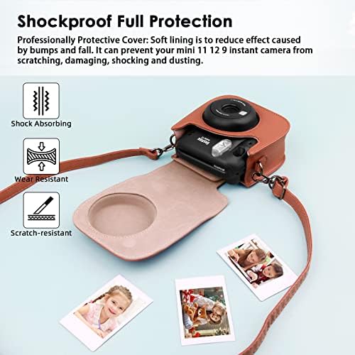 Caixa de proteção de proteção para Fujifilm Instax mini 11 12 9 Câmera instantânea com mini álbum Instax, álbum