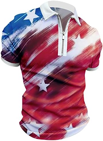 Camisas de verão BMISEGM para homens de bandeira americana masculina camisa patriótica para homens 4