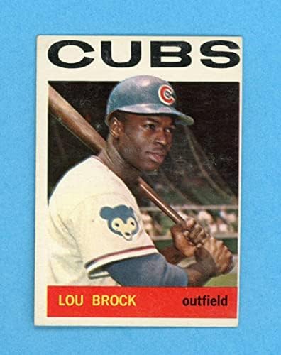 1964 Topps 29 Lou Brock Chicago Cubs Cartão de beisebol Ex+ - Ex/Mt O/C DC BK - Cartões de beisebol