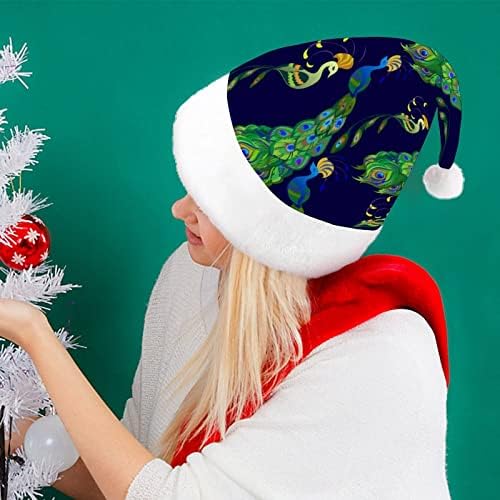 Animais Peacock engraçado chapéu de Natal Papai Noel Chapé