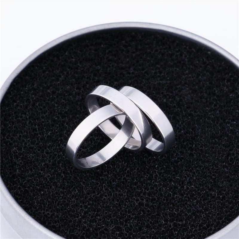 Kolesso 316l 4mm Rings Tiny Band Ring For Men and Woman Fashion Silver Tail Ring-80247