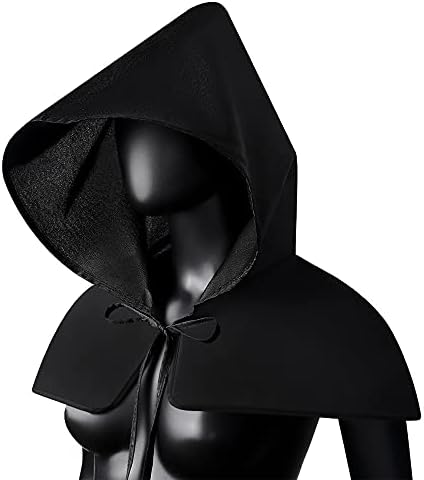 Luan Halloween Capuz de capa para homens Mulheres Chapéu de manto preto com cordas de traje de traje de Halloween