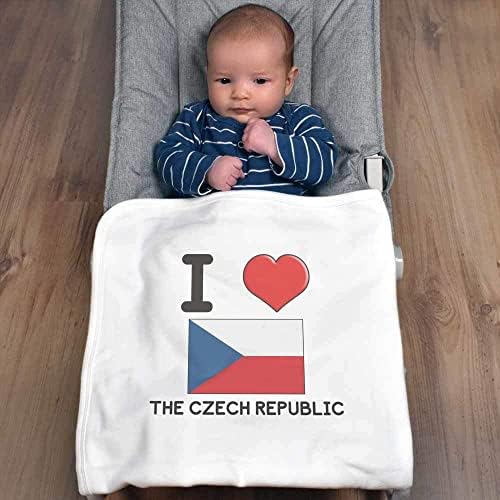 Azeeda 'eu amo a República Tcheca' Bobetão de bebê de algodão / xale