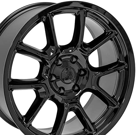 OE Wheels LLC Bordas de 22 polegadas encaixam carregador, Challenger Chrysler 300 22x9.5 DG21 Gloss Black Wheels