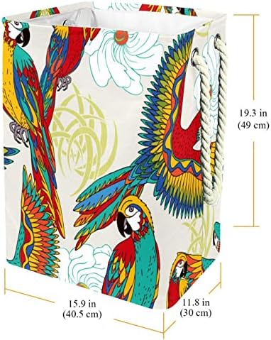 Voando belo Phoenix e Flor Lavanderia grande cesto de roupas prejudiciais à prova d'água cesta de roupas