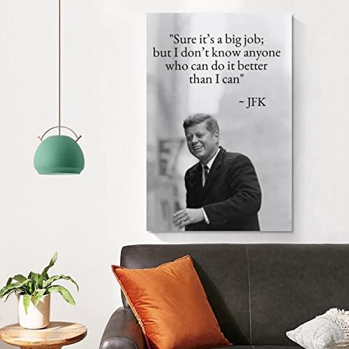 JOHN F. Kennedy Inspirational Quotes Poster, Famous Presidencial Retratos, Retro preto e branco,