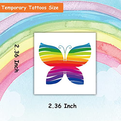 HOHAMN Rainbow Tattoos temporários - 40 folhas Tatuagens orgulhos