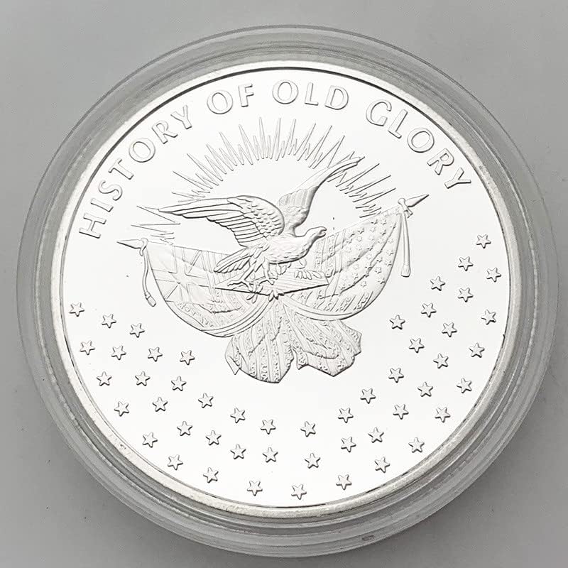 FAIXA AMERICANA BETSY ROSS Silver Plated Comemoration Coin Collection Flag Flag de moedas de moedas de ouro estranho
