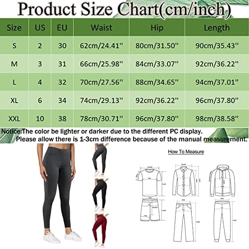Yuhaotin 6.8 Leggings de exercícios para mulheres bolsos de levantamento de ioga algodão para