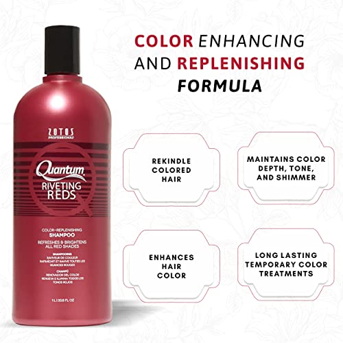 Zotos Quantum rebitar vermelhos cor de cor de reabastecimento e condicionador, para todos os tons de cabelo tratado