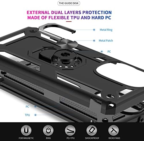 Leyi para Moto Edge 30 Pro Case/Moto Edge Plus 2022 Case com 2 PCs Protetor de tela de vidro temperado,