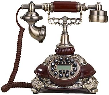 Telefone vintage retro Antigo telefone antiquado estilo europeu Retro antiquado escritório em casa com fio